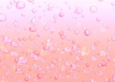 Bira kabarcıklar. Sarı arka plan üzerinde soyut kabarcıklar