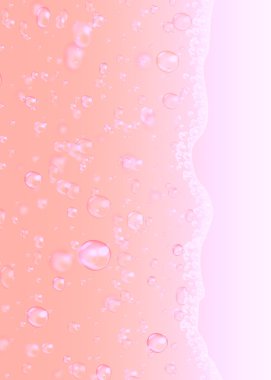 Bira kabarcıklar. Sarı arka plan üzerinde soyut kabarcıklar