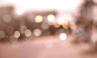 Yokedilmiş şehir gecesi filtrelenmiş Bokeh soyut arkaplanı.