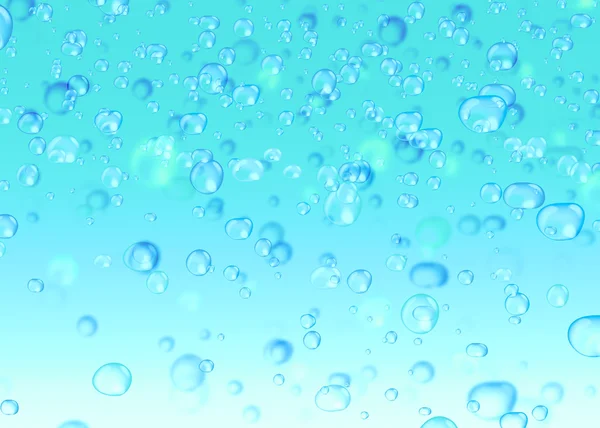 Water bubbles. Abstract bubbles on Blue water background — Stock Photo, Image