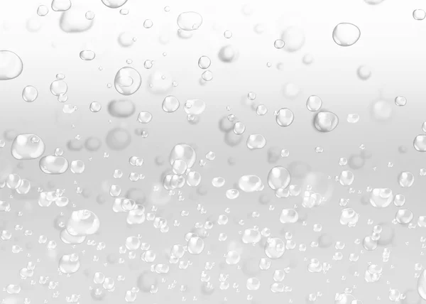 Bolle d'acqua filtrate in grigio. Bolle astratte sull'acqua grigia b — Foto Stock