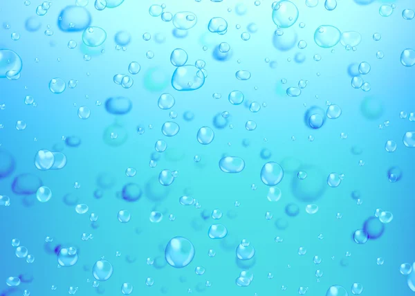 Water bubbles. Abstract bubbles on Blue water background — Stock Photo, Image