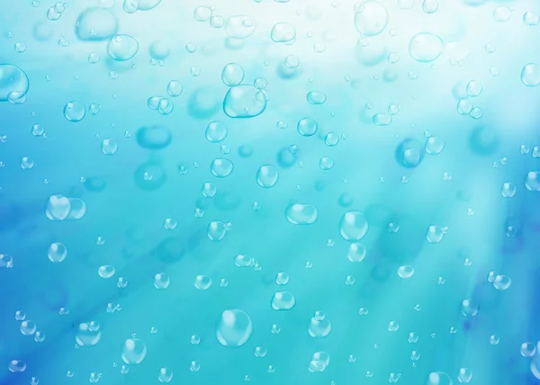 Пузырьки воды отфильтрованы до голубого цвета. Абстрактные пузыри на голубом — стоковое фото