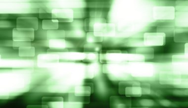 Kareler Bokeh yeşil zemin üzerine.