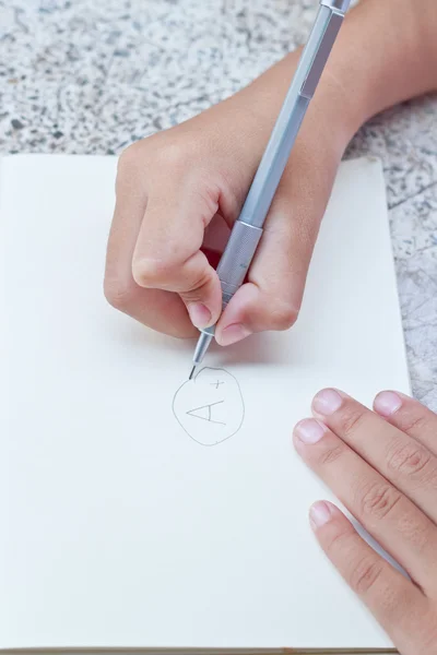 Niños dibujando en su cuaderno . —  Fotos de Stock