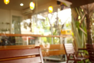 Kahve Dükkanı yumuşak arka plan bulanıklık.