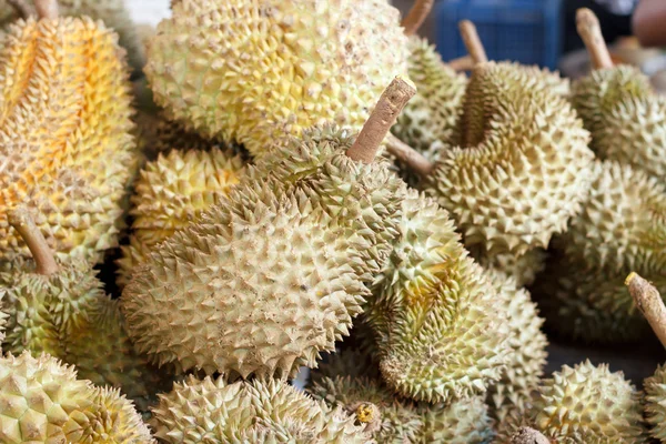 Group of durian in the market. — Stock Photo, Image