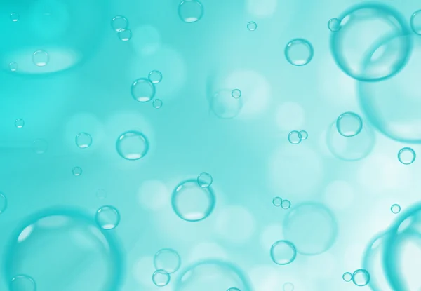 Soap bubbles on green background, abstract background. — Stock Photo, Image