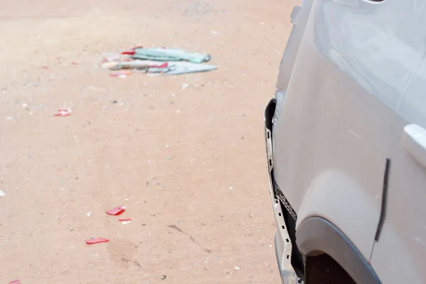 Un coche en un accidente . — Foto de Stock