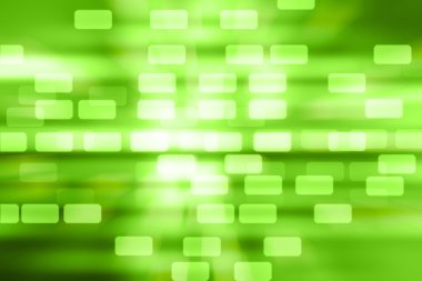 Yeşil arka plan üzerinde bulanık kareler bokeh