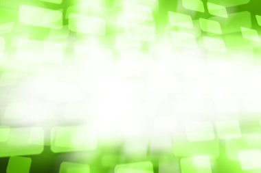 Yeşil arka plan üzerinde bulanık kareler bokeh