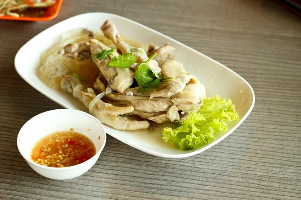 Pollo alle erbe al vapore, stile cibo tailandese — Foto Stock