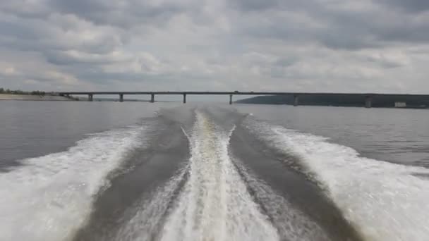 Boat running — Stock Video