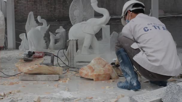 Stone carving — Stock Video