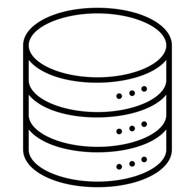 veritabanı depolama simgesi, vektör çizimi