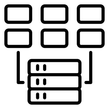 sunucu ve depolama vektörü simgeleri