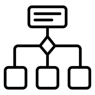 Beyaz arkaplanda izole edilmiş hiyerarşi simgesi. vektör illüstrasyonu