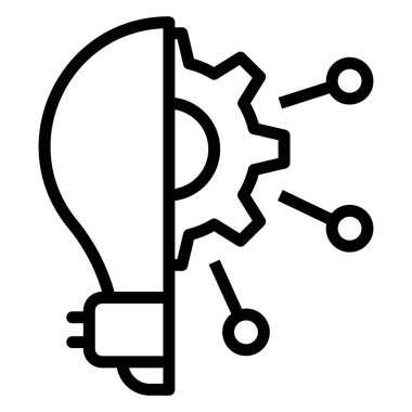 beyaz arkaplan üzerinde yaratıcı fikir tasarımı, vektör illüstrasyonu