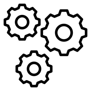 iş ve teknoloji çizgisi vektör simgesi.