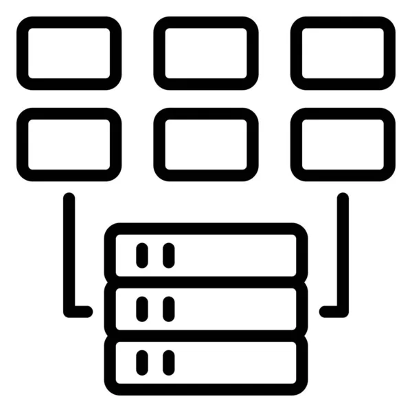 Sunucu Depolama Vektörü Simgeleri — Stok Vektör