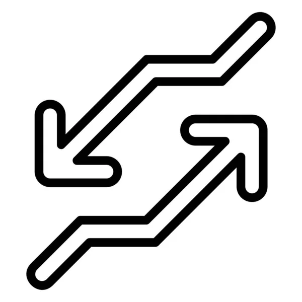 Icona Delle Frecce Isolata Sfondo Bianco Illustrazione Vettoriale — Vettoriale Stock