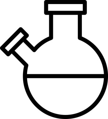 çizgi vektör simgesi, kenevir içeceği içeren matara 