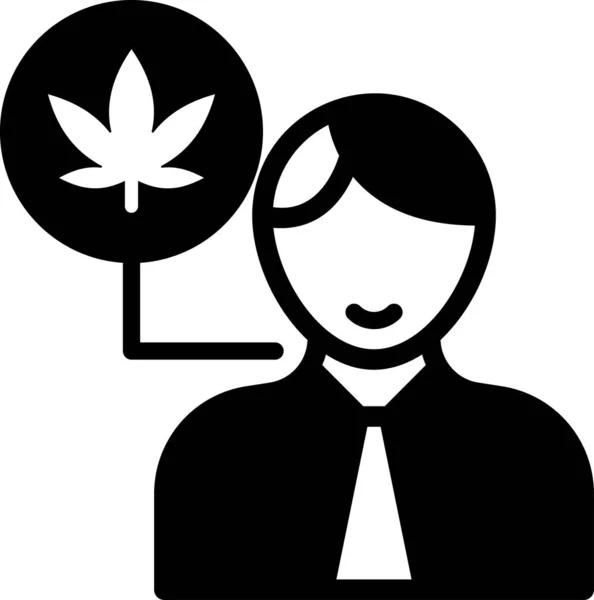 çizgi vektör simgesi, esrar kullanan adam 