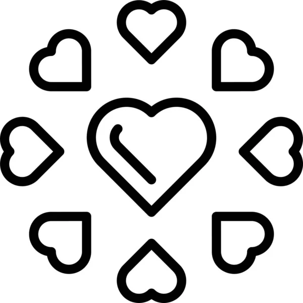 Kalpli çizgi vektör simgesi