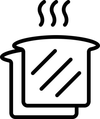 Mutfak hattı vektör simgesi, sıcak tost 