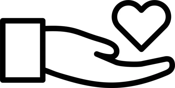 El ele tutuşan kalp, vektör çizimi