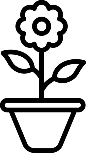 花盆中 矢量图标 — 图库矢量图片
