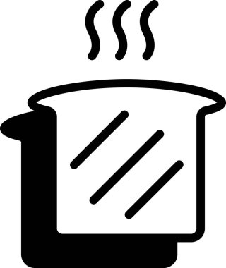 Mutfak aletleri satır vektör simgesi.