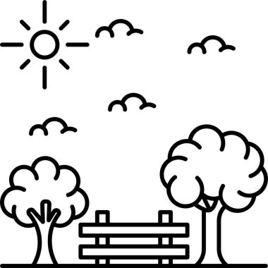 Doğa simgelerinin vektör illüstrasyonu