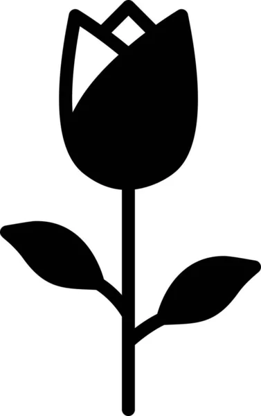 Ilustração Vetorial Preto Branco Uma Flor —  Vetores de Stock