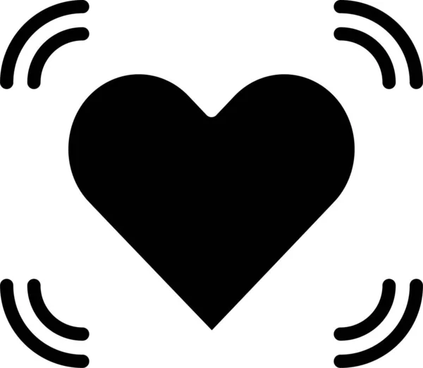 Kalp ikonu vektör illüstrasyonu