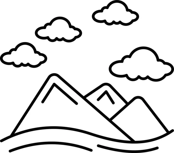 Paisaje Montaña Vector Ilustración — Vector de stock
