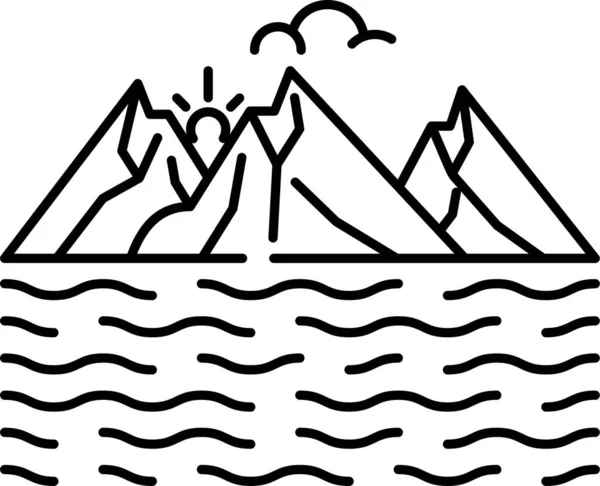 Paisaje Montaña Vector Ilustración — Vector de stock