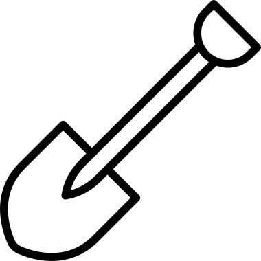 Kürek düz simgesi beyaz arkaplan, vektör, illüstrasyon izole