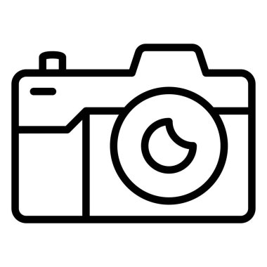 fotoğraf makinesi simgesi, vektör illüstrasyonu