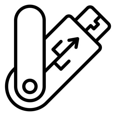 Alışveriş ve kumaş çizgisi vektör simgesi.