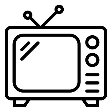 TV düz vektör simgesi