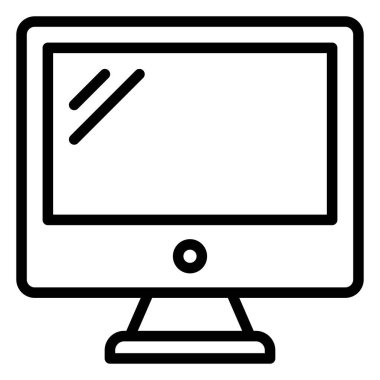 bilgisayar düz vektör simgesi