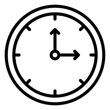 Saat simgesi vektör illüstrasyonu