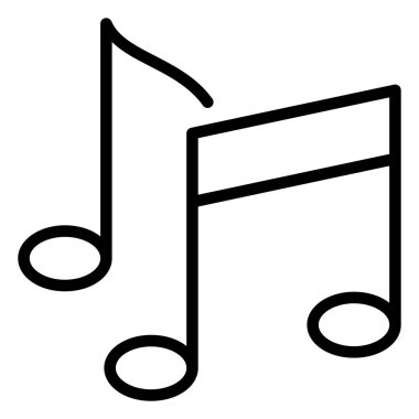 müzik notası satır vektörü simgesi