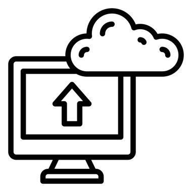 bulut depolama vektörü simgesi