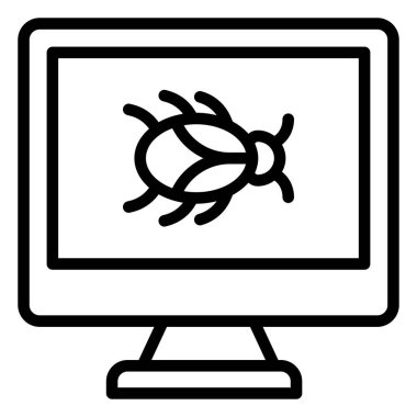 Bilim ve teknoloji çizgi vektör simgesi.