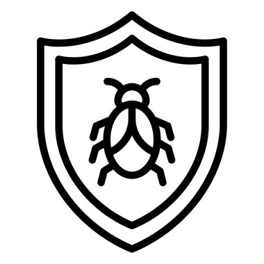 Beyaz arkaplanda siyah bir kalkan simgesi izole edildi. Koruma sembolü çizimi.