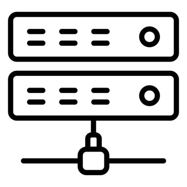 sunucu satırı vektör simgesi