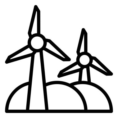 Yel değirmeni ikonu vektör illüstrasyonu