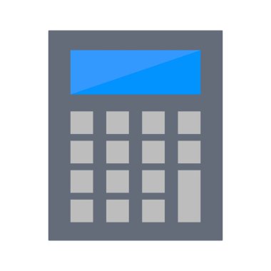 hesap makinesi düz vektör simgesi